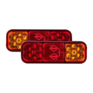 Lampa zespolona tylna 4 funkcyjna odblask czerwony komplet Horpol LZD2831