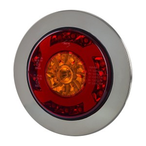 Lampa zespolona tylna LUCY z kołnierzem i metalizowanym pierścieniem led LZD2423