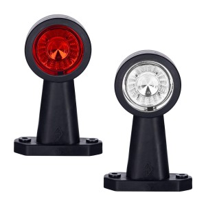 Lampa obrysowa biało czerwona na wysięgniku długim prostym led komplet LD722