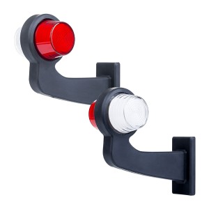 Lampa obrysowa biało czerwona lewa na wysięgniku długim neon LD2604