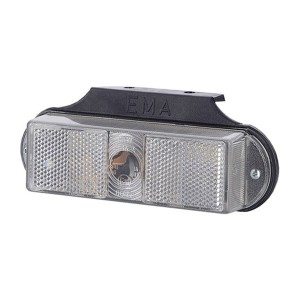 Lampa obrysowa prostokątna z odblaskiem podwieszana biała żarówkowa LOP245