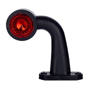 Lampa obrysowa biało czerwona prawa krótka łamana led LD723/P