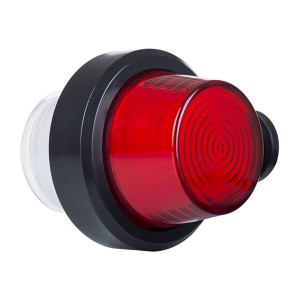 Lampa obrysowa biało-czerwona krótka klosze biały i czerwony wersja NEON led LD2597