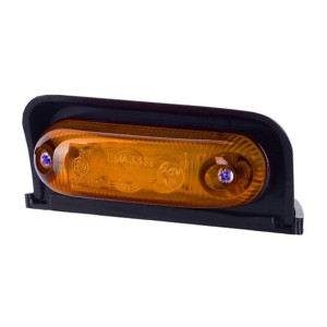 Lampa obrysowa owalna w wersji narożnej pomarańczowa led LD233