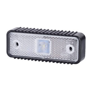 Lampa pozycyjna z odblaskiem z podkładką gumową ryflowaną biała led LD537