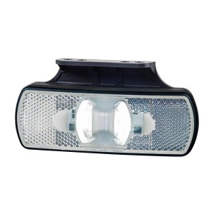 Lampa obrysowa z wieszakiem i odblaskiem biała led LD2219