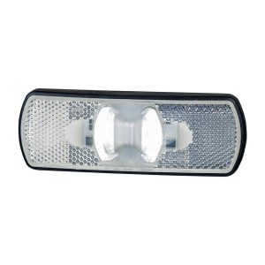 Lampa obrysowa z odblaskiem biała led LD2215