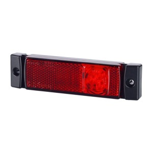 Lampa obrysowa z odblaskiem czerwona led LD0129