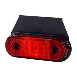 Lampa obrysowa z odblaskiem wisząca czerwona led LD625