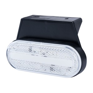 Lampa pozycyjna z wieszakiem i odblaskiem biała led LD2773