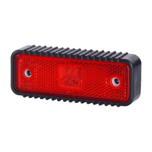 Lampa pozycyjna z odblaskiem z podkładką gumową ryflowaną czerwona led LD539