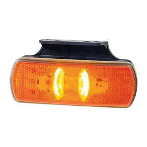 Lampa obrysowa z kierunkowskazem odblaskiem i wieszakiem pomarańczowa led LKD2222
