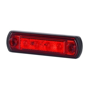 Lampa obrysowa LED na podstawie gumowej czerwona Horpol LD945