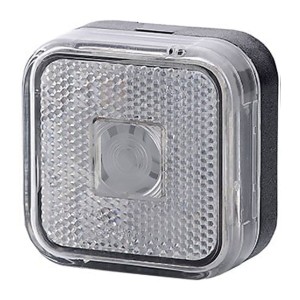 Lampa obrysowa kwadratowa z odblaskiem biała żarówkowa LO093