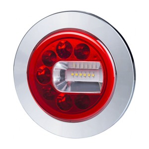 Lampa zespolona tylna LUNA prawa z kołnierzem i metalizowanym pierścieniem LZD2453