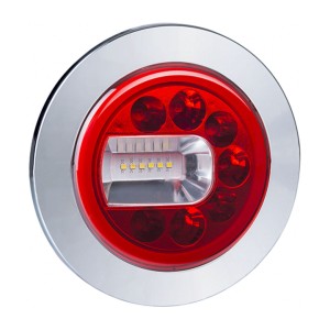 Lampa zespolona tylna LUNA lewa z kołnierzem i metalizowanym pierścieniem LZD2452