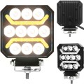 Lampa robocza halogen 10x LED+ 2x pasek AMBER