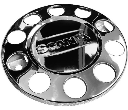 Chromowany kołpak koła 22,5" SCANIA - 10 otworów