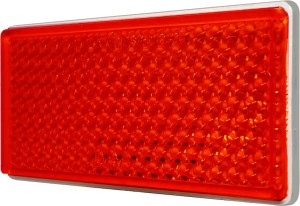 Odblask prostokątny na taśmę samoprzylepną czerwony trwały