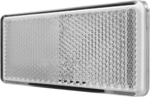 Odblask prostokątny na taśmę samoprzylepną biały trwały  przód