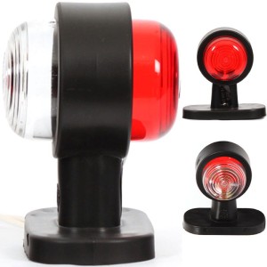 Lampa obrysowa biało czerwona obrysówka prawa lewa 2szt komplet WAS261