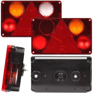 Komplet lamp zespolonych żarówkowych tylnych 12-24V lewa+prawa