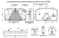 Rysunek techniczny Komplet lamp tylnych zespolonych do przyczepy lewa+prawa