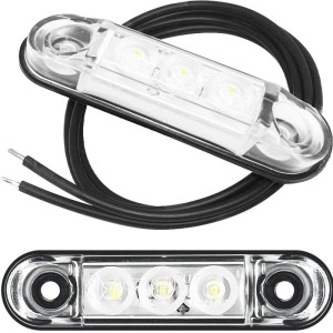 4 x lampa obrysowa slim biała owalna 