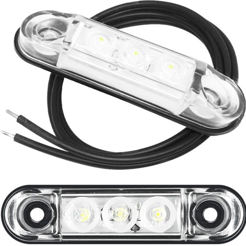 lampa obrysowa slim biała owalna