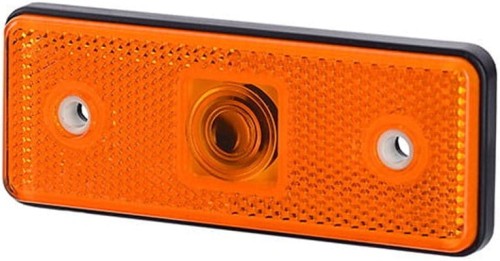 LO178 Lampa obrysowa prostokątna z odblaskiem pomarańczowa