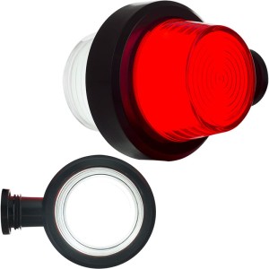 Lampa obrysowa biało-czerwona krótka led