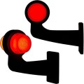 LD2625 Lampa obrysowa pomarańczowo-czerwona lewa led