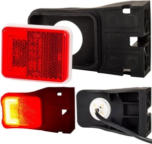 Lampa pozycyjna obrysowa 12/24V 0,8/1,7W IP68 tylna led czerwona