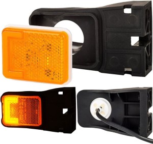 Lampa obrysowa boczna led pomarańczowa 12/24V 0,6/1,1W IP68 do naczep i lawet