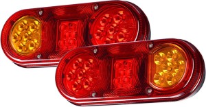Lampa zespolona led tylna 12/24V IP68 z oświetleniem tablicy rejestracyjnej komplet lewa/prawa