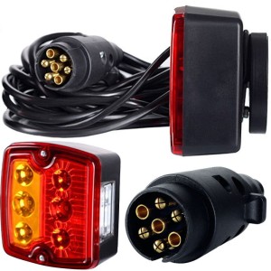 Zestaw lamp zespolonych 12/24V na magnes przewód 9m