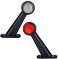 LO356 LAMPA OBRYSOWA ŻARÓWKOWA 12/24V BIAŁO CZERWONA NA WYSIĘGNIKU SKOŚNA ZESTAW 2SZT