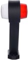 LAMPA OBRYSOWA ŻARÓWKOWA 12/24V BIAŁO CZERWONA NA WYSIĘGNIKU SKOŚNA