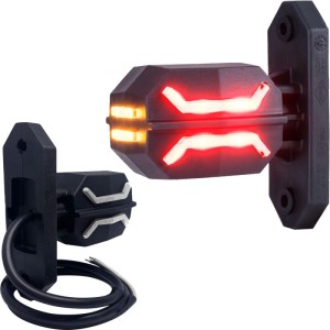 KOMPLET LAMP OBRYSOWYCH 12/24V 1,9W IP68 LED NA WYSIĘGNIKU KRÓTKIM PROSTYM