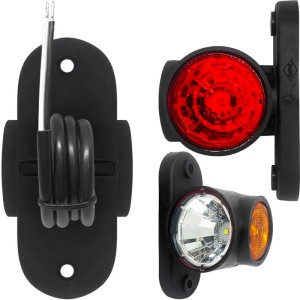 Komplet lamp obrysowych potrójnych prostych krótkich led 12/24V