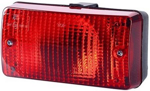 LAMPA PRZECIWGIELNA TYLNA ZE ŚRUBAMI CZERWONA