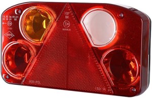 Lampa zespolona tylna z trójkątem odblaskowym lewa LZT810