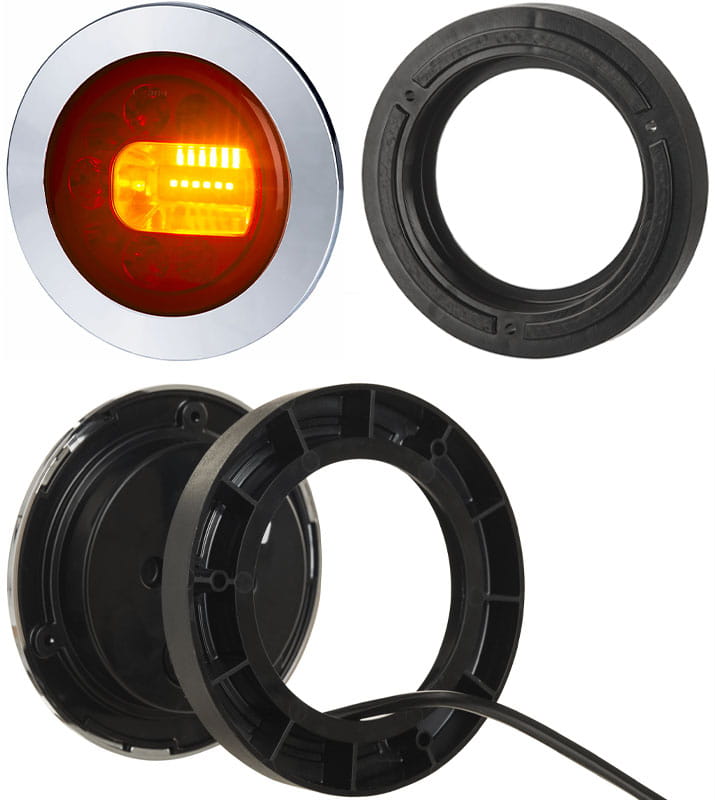 Lampa zespolona tylna LUNA z kołnierzem prawa Horpol LZD2449