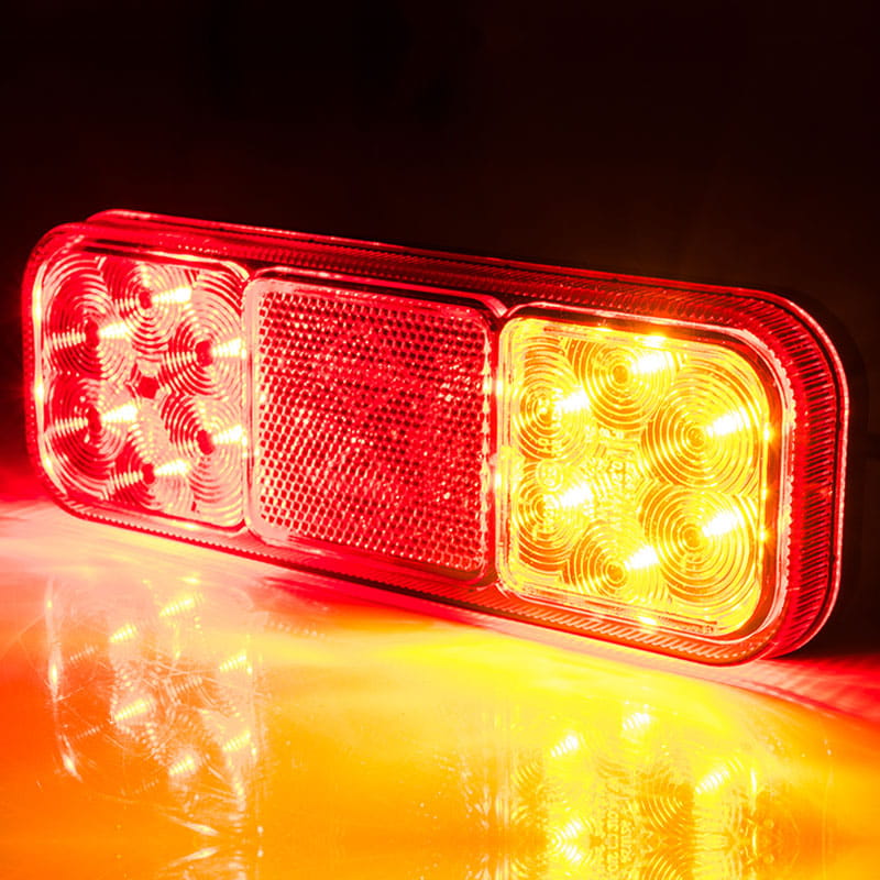 Lampa zespolona tylna 4 funkcyjna odblask czerwony komplet Horpol LZD2831