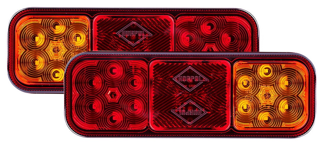 Lampy zespolone tylne 3 funkcyjne komplet Horpol LZD2832