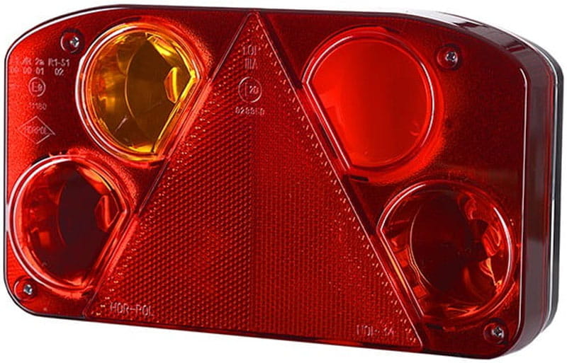 Lampa zespolona tylna lewa z trójkątem odblaskowym Horpol LZT814